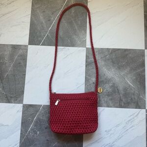 The Sak Red Crochet Crossbody
